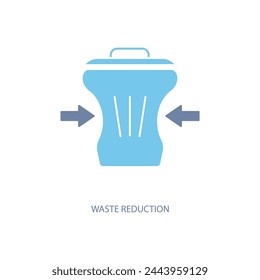 waste reduction concept line icon. Simple element illustration. waste reduction concept outline symbol design.