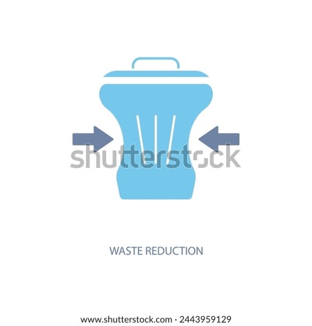 waste reduction concept line icon. Simple element illustration. waste reduction concept outline symbol design.
