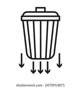 Waste Reduction Emblem Promoting Eco-Friendly and Sustainable Practices