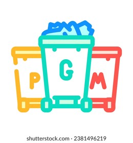 waste reduction green living color icon vector. waste reduction green living sign. isolated symbol illustration