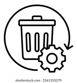 Waste Reduction Icon Element For Design