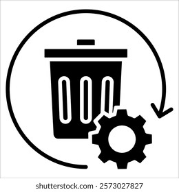 Waste Reduction Icon Element For Design