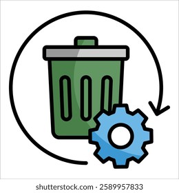 Waste Reduction Icon Element For Design