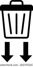 Ilustração de vetor misto do ícone de redução de resíduos