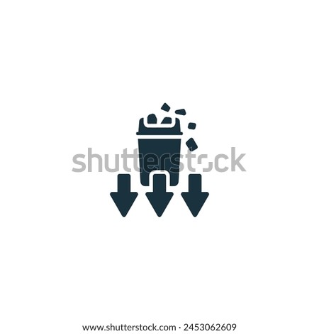 Waste Reduction icon. Monochrome simple Social Responsibility icon for templates, web design and infographics