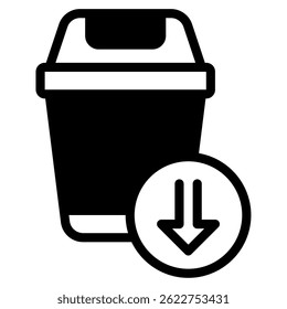 Ícone de redução de desperdício, para web, app, infográfico, etc