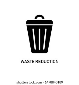 Waste Reduction Icon,symbol And Vector,Can Be Used For Web, Print And Mobile