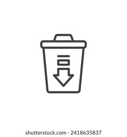 Waste Reduction line icon. linear style sign for mobile concept and web design. Reduce Waste outline vector icon. Symbol, logo illustration. Vector graphics