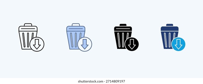 Vector de ilustración de icono múltiple de reducción de residuos