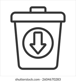 Waste Reduction Outline Icon Vector Illustration