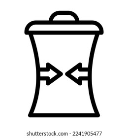 Waste Reduction Vector Line Icon Design