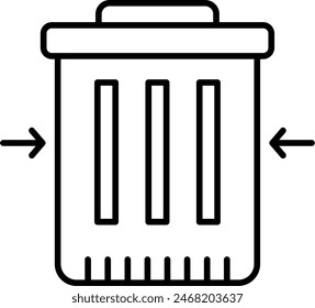 Waste Reduction Vector Line Icon Design