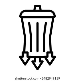 Waste Reduction Vector Line Icon Design