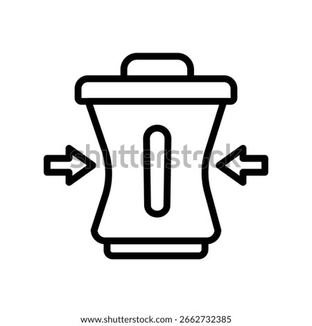 Waste Reduction Vector Outline Icon. EPS 10 File