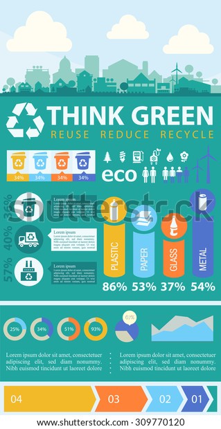 Waste Segregation Recycling Infographics Elements Stock Vector (Royalty ...