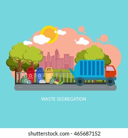 waste segregation vectors
