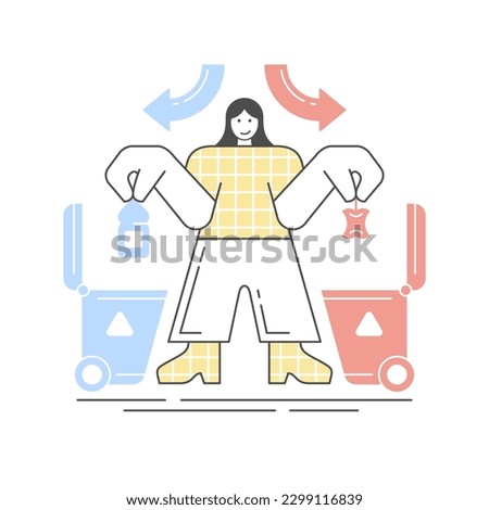 Waste separation flat line concept