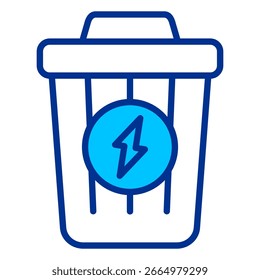 Concepto de Ilustración vectorial de iconos simples de residuos