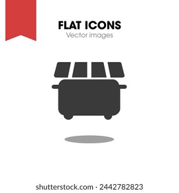 Waste skip bin silhouette. Vector image isolated on white background
