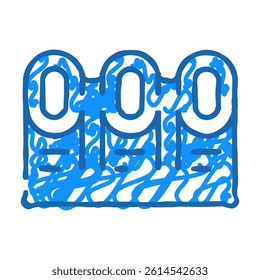 waste sorting bins doodle icon sketch vector. waste sorting bins sign. isolated symbol illustration