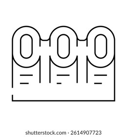 waste sorting bins line icon vector. waste sorting bins sign. isolated contour symbol black illustration