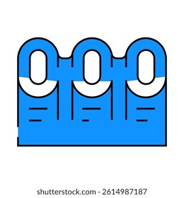 waste sorting bins line icon vector. waste sorting bins sign. isolated symbol illustration