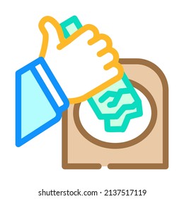 waste sorting color icon vector. waste sorting sign. isolated symbol illustration