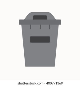 Waste sorting garbage bin isolated vector. Waste management and recycle concept with waste bin isolated. Separation of waste trash bin isolated. Sorting recycling waste can. Gray garbage can vector.
