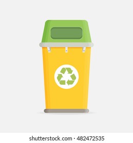 Waste sorting garbage bin vector