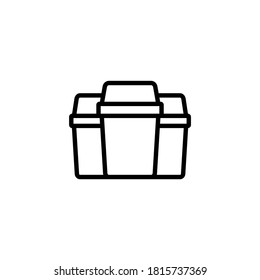 Icono de clasificación de residuos en el estilo de línea negra, estilo aislado en fondo blanco