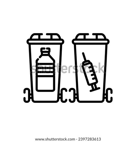 Waste Sorting icon in vector. Illustration