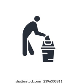 waste sorting icon. vector.Editable stroke.linear style sign for use web design,logo.Symbol illustration.