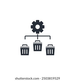 Waste Sorting icon. vector.Editable stroke.linear style sign for use web design,logo.Symbol illustration.