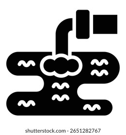 Waste Stream Icon Glyph Vector Illustration