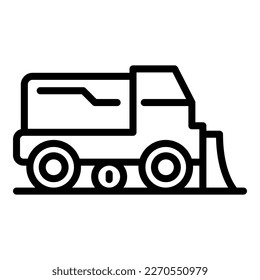 Waste sweeper icon outline vector. Road truck. Cleaner machine