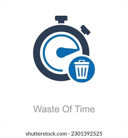 Concepto de icono de Waste Of Time