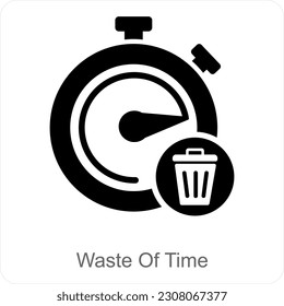 Waste Of Time icon concept