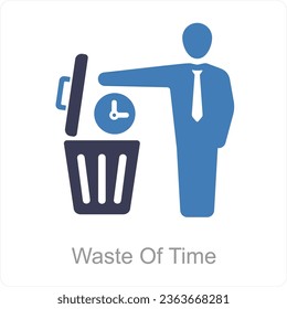 Waste Of Time icon concept