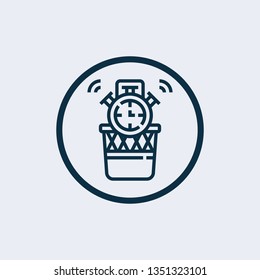 Waste time icon line symbol. Isolated illustration of icon sign.