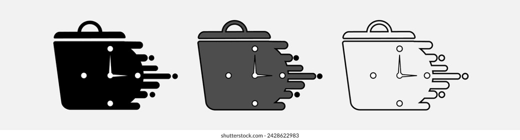 Conjunto de iconos de tiempo perdido. Basura
