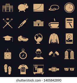 Waste of time icons set. Simple set of 25 waste of time vector icons for web for any design