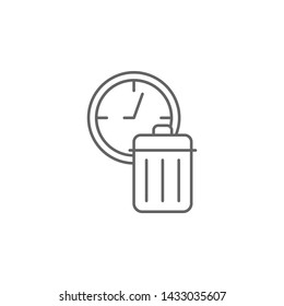 Waste of time, time management icon. Element of time management icon. Thin line icon for website design and development, app development
