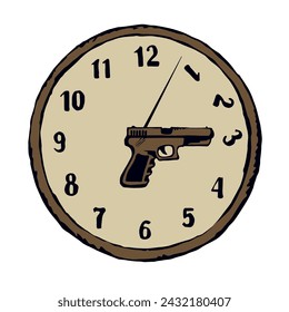 Perder el tiempo. El concepto simbólico. Dibujo vectorial