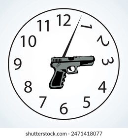 Perder el tiempo. El concepto simbólico. dibujo de Vector