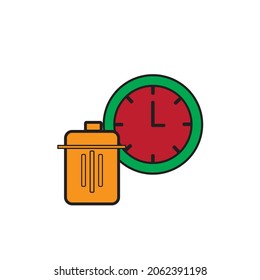 waste of time vector illustration