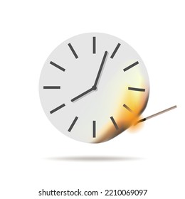 Waste of time. Vector illustration.