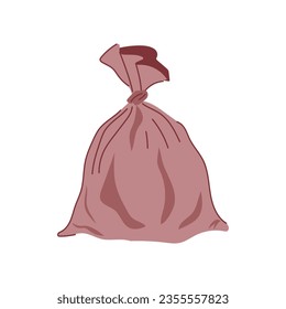 waste trash bag cartoon. plastic rubbish, recycle bin, full paper waste trash bag sign. isolated symbol vector illustration