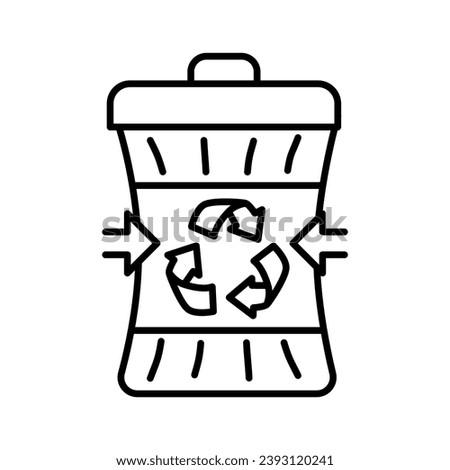 Waste upcycle color flat icon. Zero waste lifestyle. Eco friendly. Pollution prevention symbol. Enviroment protection.