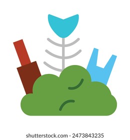 Waste Vector Flat Icon icon Design