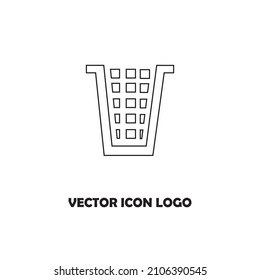 waste vector icon logo illustration